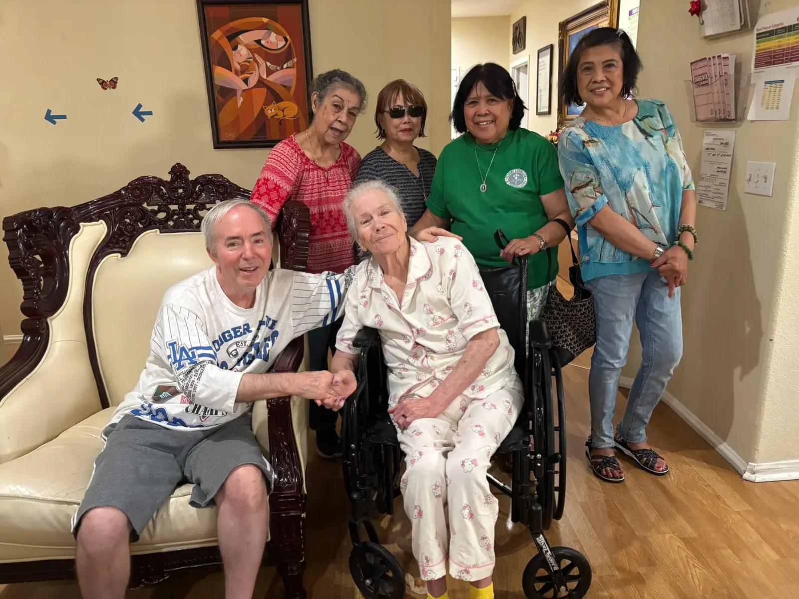 Residents with members of the Legion of Mary during a visit to 2044 West Care Manor